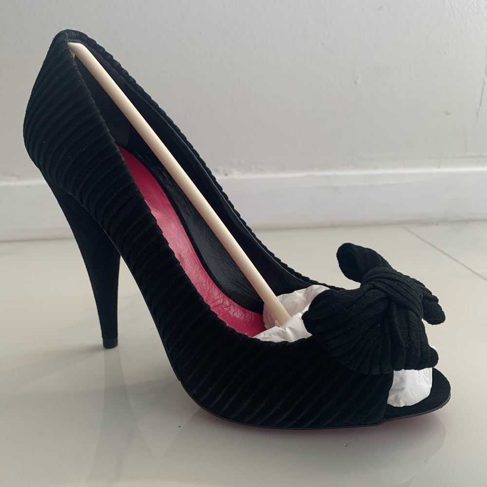 Black MIU MIU peep toe heels - Size 38